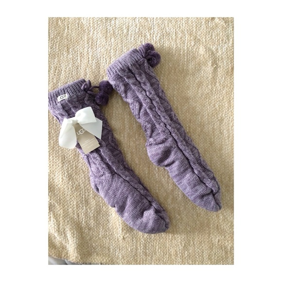 UGG Accessories - NWT Purple fleece lined crew Ugg socks